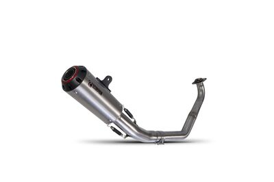 Scorpion Red Power Full Exhaust System - Yamaha MT125 (2021 - Current) - Titanium