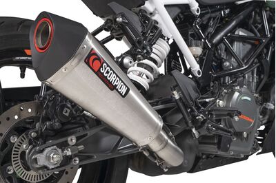 Scorpion Serket Taper Exhaust - KTM Duke 390 (2021 - 2023) - Stainless Steel