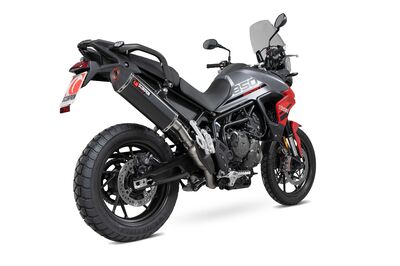 Scorpion Serket Parallel Exhaust - Triumph Tiger 850 (2021 - Current) - Black Ceramic