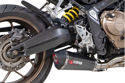 Scorpion Serket Exhaust System - Honda CB650R (2019 - 2023) - Carbon Fibre