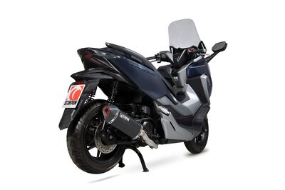 Scorpion Serket Parallel Full System Exhaust - Honda Forza 300 (2018 - Current) - Black Ceramic