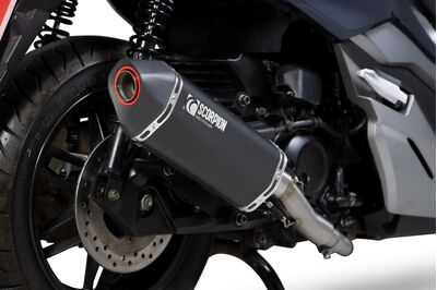 Scorpion Serket Parallel Full System Exhaust - Honda Forza 300 (2018 - Current) - Black Ceramic