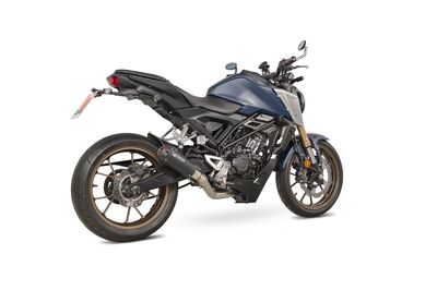 Scorpion Red Power Full System Exhaust - Honda CB125 R (2021 - Current) - Black Ceramic