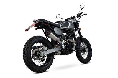 Scorpion Red Power Exhaust - Bullit Hero 125 (2017 - 2022) - Brushed Stainless Steel