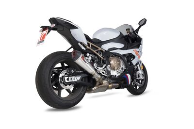 Scorpion Serket Taper Slip On Exhaust - BMW S1000RR (2019 - 2022) - Brushed Stainless Steel