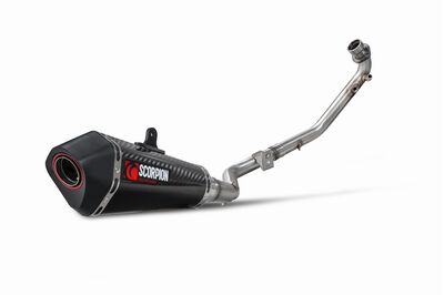 Scorpion Serket Taper Full System Exhaust - Keeway RKF-125 Euro 5 (2021 - Current) - Carbon Fibre