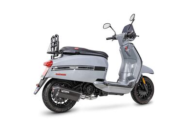 Scorpion Serket Parallel Full System Exhaust - Lambretta V125 Special (2021-Current) - Black Ceramic