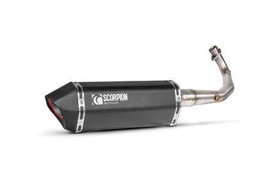 Scorpion Serket Parallel Full System Exhaust - Lambretta V125 Special (2021-Current) - Black Ceramic