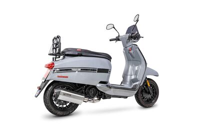 Scorpion Serket Parallel Full System Exhaust - Lambretta V125 Special (2021-Current) - Brushed Stainless Steel