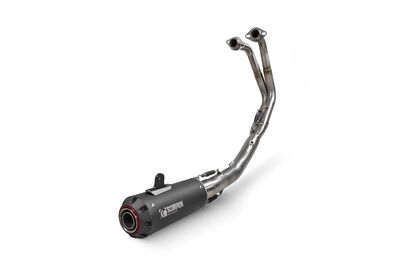 Scorpion Red Power Race System Full System Exhaust - Kawasaki Ninja 400 (2018 - 2023) - Black Ceramic