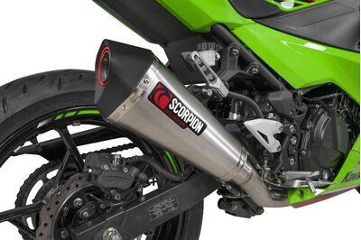 Scorpion Serket Taper Race System Full System Exhaust - Kawasaki Ninja 400 (2018 - 2023) - Stainless Steel