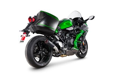 Scorpion Red Power Exhaust - Kawasaki Ninja H2 SX (2022 - Current) - Black Ceramic