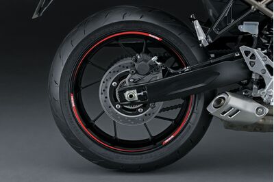 Suzuki GSX-8T/GSX-8TT Wheel Rim Decal - Red/Black | Two Wheel Centre Mansfield Ltd