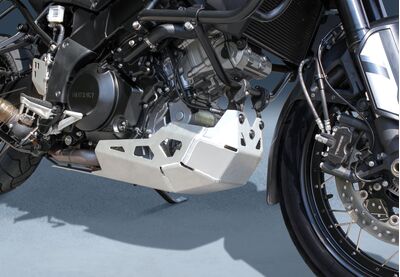 Suzuki V-Strom 1000 ABS Aluminium Skid Plate - Brushed Silver