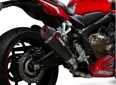Scorpion Serket Taper Performance Full System Exhaust - Honda CBR650R (21 - Current) - Carbon Fibre