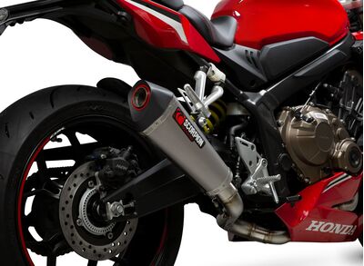 Scorpion Serket Taper Performance Full System Exhaust - Honda CBR650R (21 - Current) - Titanium