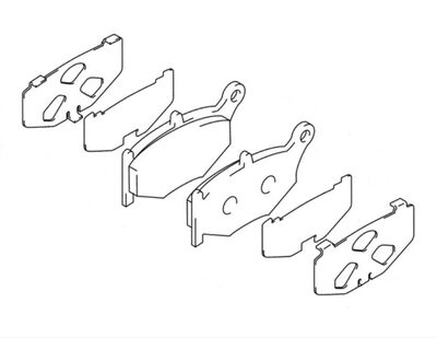 Suzuki DL1000 V-Strom Rear Brake Pad and Shim Set