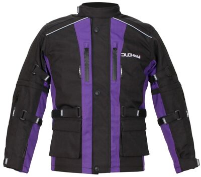 Duchinni Jago Children's Textile Jacket - Black/Purple | Duchinni Children's Motorcycle Clothing | Two Wheel Centre Mansfield Ltd