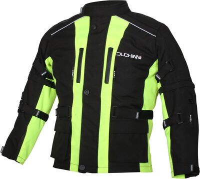 Duchinni Jago Children's Textile Jacket - Black/Neon Yellow | Duchinni Children's Motorcycle Clothing | Two Wheel Centre Mansfield Ltd