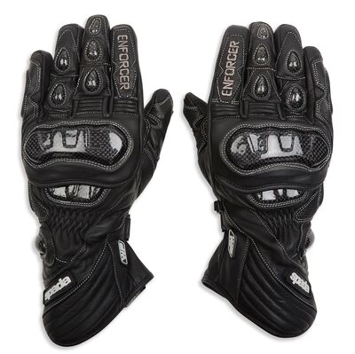 Spada Enforcer CE Waterproof Leather Gloves - Black | Free UK Delivery from Two Wheel Centre Mansfield Ltd
