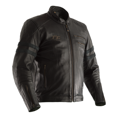 RST Isle Of Man TT Hillberry Leather Jacket - Black