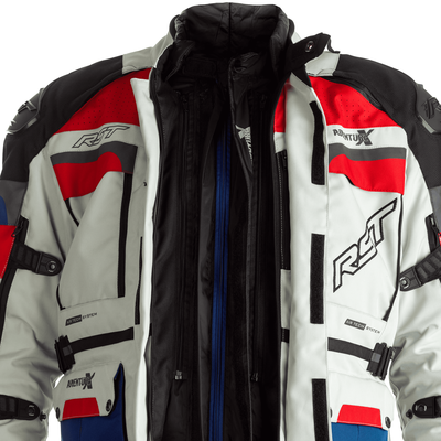 RST Pro Series Adventure-X CE Textile Jacket - Ice / Blue / Red