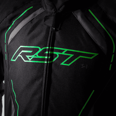 RST S-1 CE Textile Jacket - Black/Grey/Neon Green