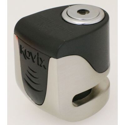 Kovix KS Series USB Alarmed Disc Lock 6mm Pin - Brushed Metal