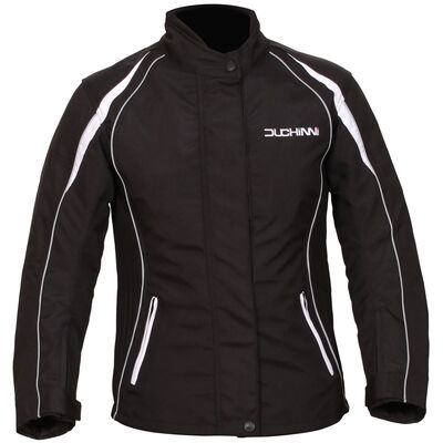 Duchinni Vienna CE Ladies Textile Jacket - Black/White