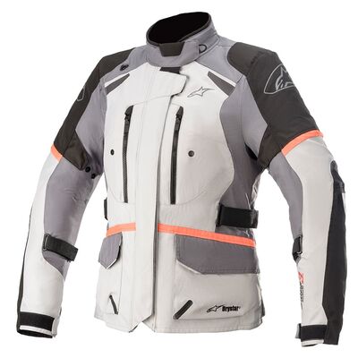 Alpinestars Stella Andes V3 Drystar Textile Jacket - Ice Grey / Dark Grey / Coral
