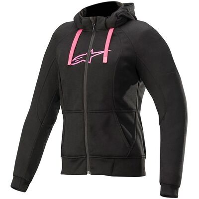 Alpinestars Stella Chrome Sport Reinforced Hoodie - Black / Fuschia