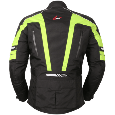 Weise Ottawa Waterproof Textile Jacket - Black / Neon