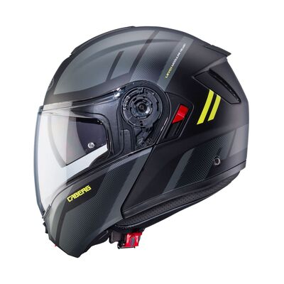 Caberg Levo X Manta - Matt Black/Anthracite/Yellow | Caberg Motorcycle Helmets | Free UK Delivery