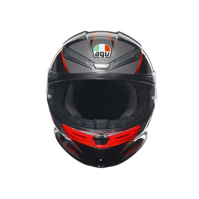 AGV K6-S Slashcut - Black/Grey/Red | AGV Motorcycle Helmets | Free UK Delivery from Two Wheel Centre Mansfield Ltd