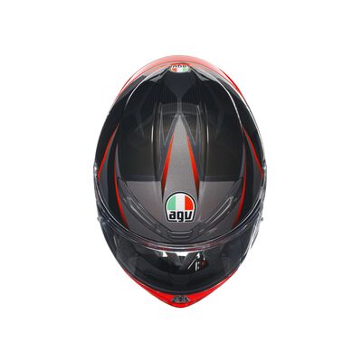 AGV K6-S Slashcut - Black/Grey/Red | AGV Motorcycle Helmets | Free UK Delivery from Two Wheel Centre Mansfield Ltd