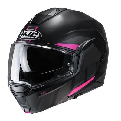 HJC i100 Beis - Black / Pink | HJC Helmets at Two Wheel Centre | Free UK Delivery