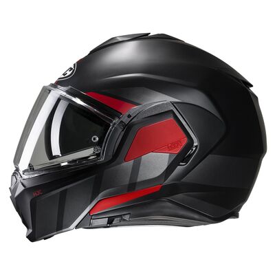 HJC i100 Beis - Black / Red | HJC Helmets at Two Wheel Centre | Free UK Delivery