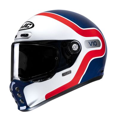 HJC V10 Grape - White/Red/Blue | HJC Motorcycle Helmets | Two Wheel Centre Mansfield Ltd