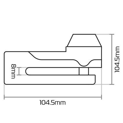 Oxford Titan 10mm Disc Lock