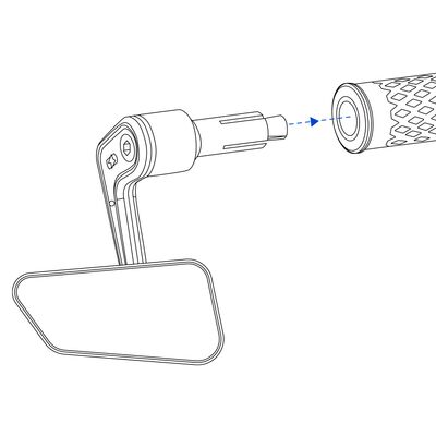 Oxford Horizon Bar End Mirror - Right