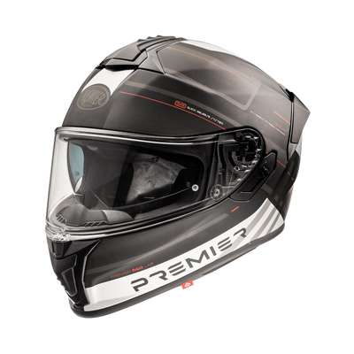 Premier Evoluzione Sport Touring Helmet - Black / White | Premier Helmets from Two Wheel Centre