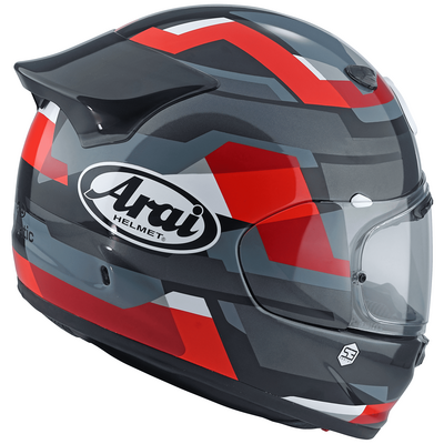 Arai Quantic Abstract - Red | Arai Helmets available from Two Wheel Centre Mansfield Ltd | Free UK Delivery
