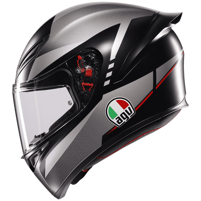 AGV K1-S Lap - Matt Black/Grey/Red | AGV Motorcycle Helmets | Free UK Delivery from Two Wheel Centre Mansfield Ltd