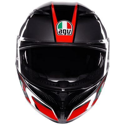 AGV K3 Striga - Matt Black/Grey/Red | AGV Motorcycle Helmets | Free UK Delivery from Two Wheel Centre Mansfield Ltd