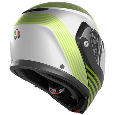 AGV Streetmodular Iseo - Matt White/Black/Flo Yellow | AGV Motorcycle Helmets | Free UK Delivery from Two Wheel Centre Mansfield Ltd