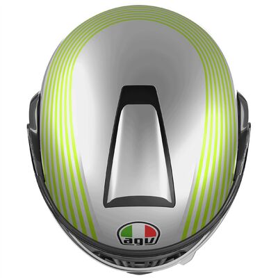 AGV Streetmodular Iseo - Matt White/Black/Flo Yellow | AGV Motorcycle Helmets | Free UK Delivery from Two Wheel Centre Mansfield Ltd