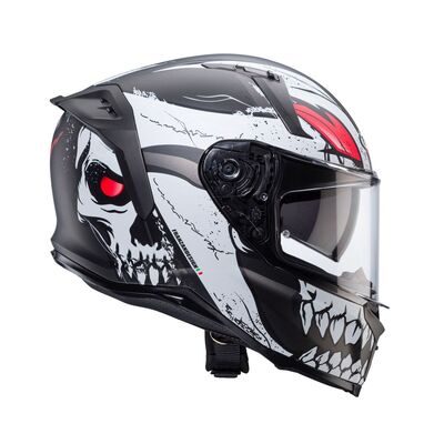 Caberg Avalon X Punk - Matt Grey/White/Red | Caberg Motorcycle Helmets | Two Wheel Centre Mansfield Ltd | FREE UK DELIVERY