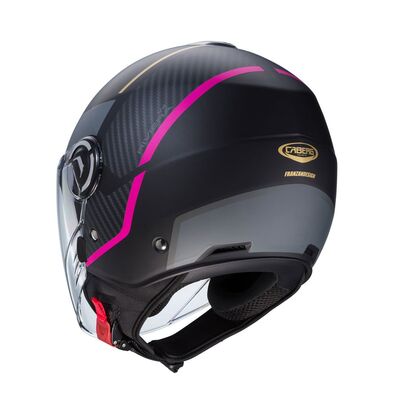 Caberg Riviera V4X Geo - Matt Black/Fuchsia/Anthracite | Caberg Motorcycle Helmets | Two Wheel Centre Mansfield Ltd | FREE UK DELIVERY