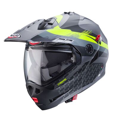Caberg Tourmax X Sarabe - Matt Gun/Black/Yellow | Caberg Motorcycle Helmets | Two Wheel Centre Mansfield Ltd | FREE UK DELIVERY