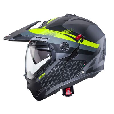 Caberg Tourmax X Sarabe - Matt Gun/Black/Yellow | Caberg Motorcycle Helmets | Two Wheel Centre Mansfield Ltd | FREE UK DELIVERY